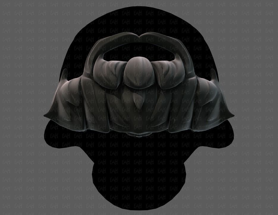 Beard V01 Low-poly 3D model_33