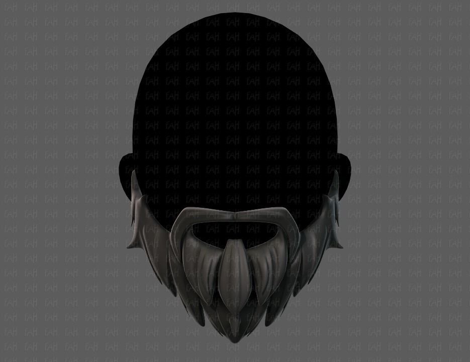 Beard V01 Low-poly 3D model_1