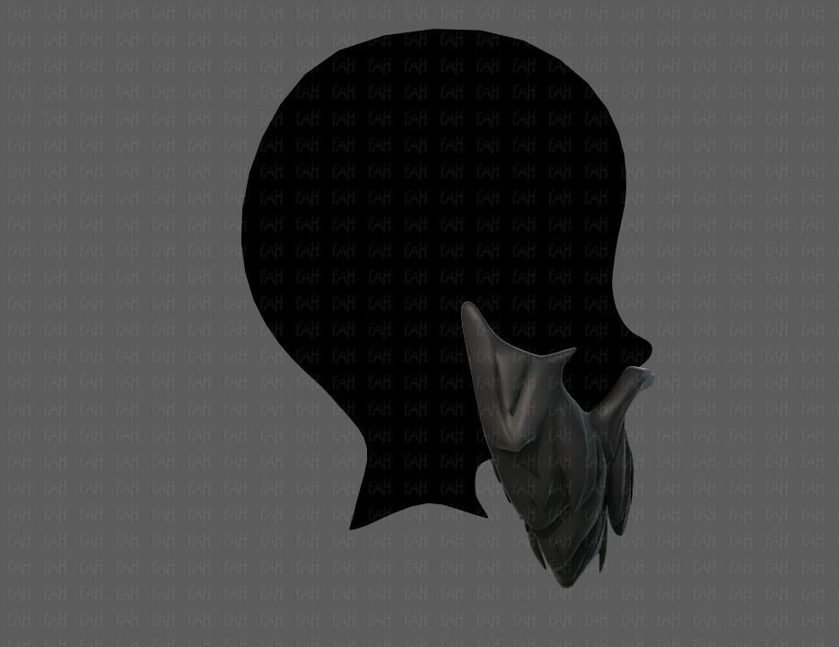 Beard V01 Low-poly 3D model_3