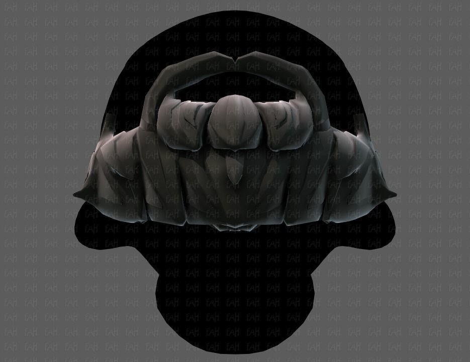 Beard V01 Low-poly 3D model_35