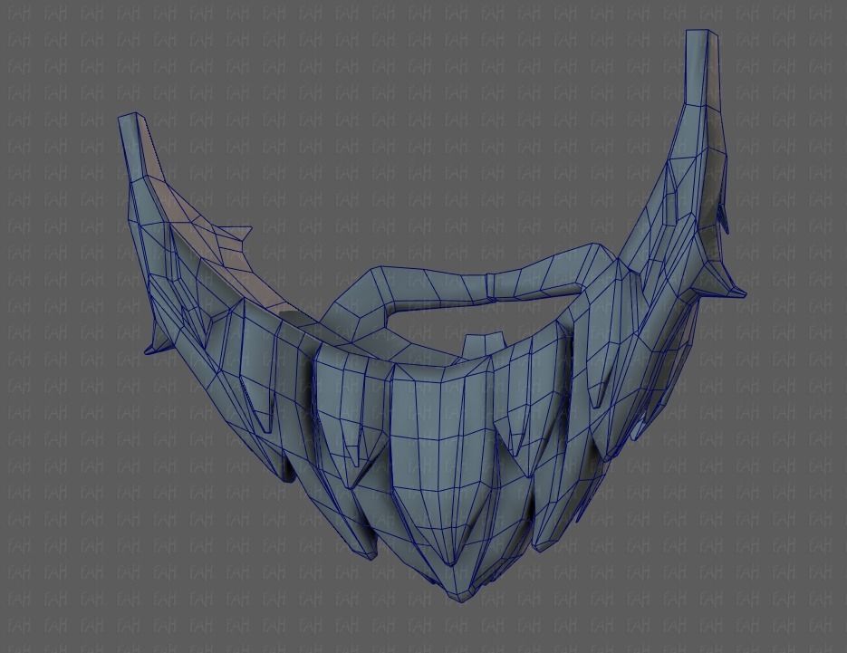 Beard V01 Low-poly 3D model_44