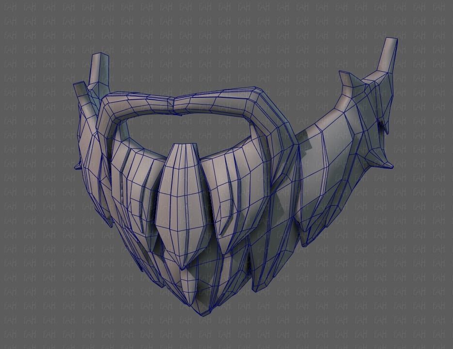 Beard V01 Low-poly 3D model_40