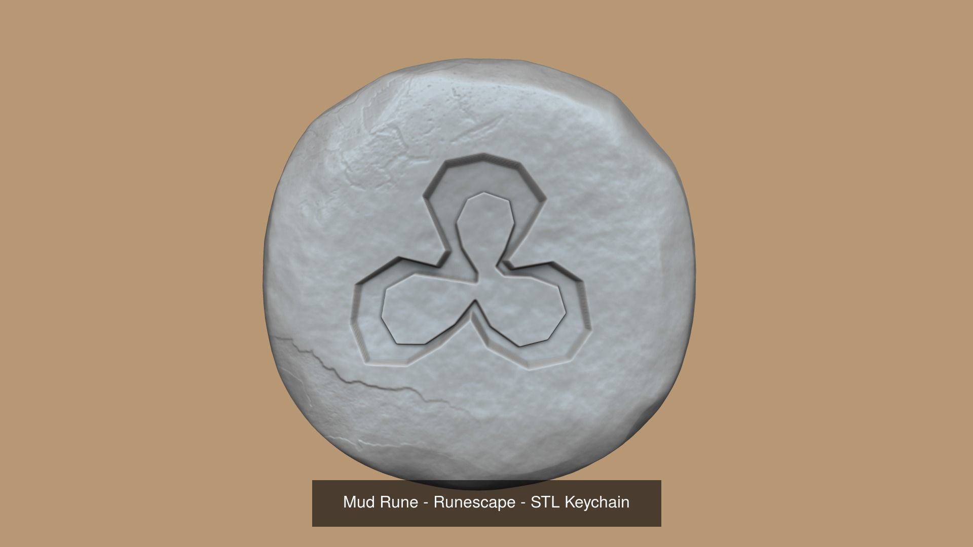 Runescape Pack - ALL Runes - STL Keychain 3D Model Collection_21