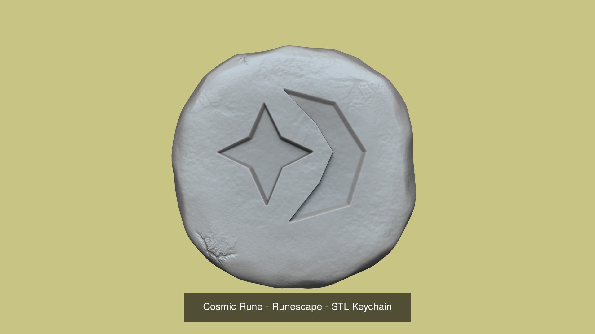 Runescape Pack - ALL Runes - STL Keychain 3D Model Collection_11