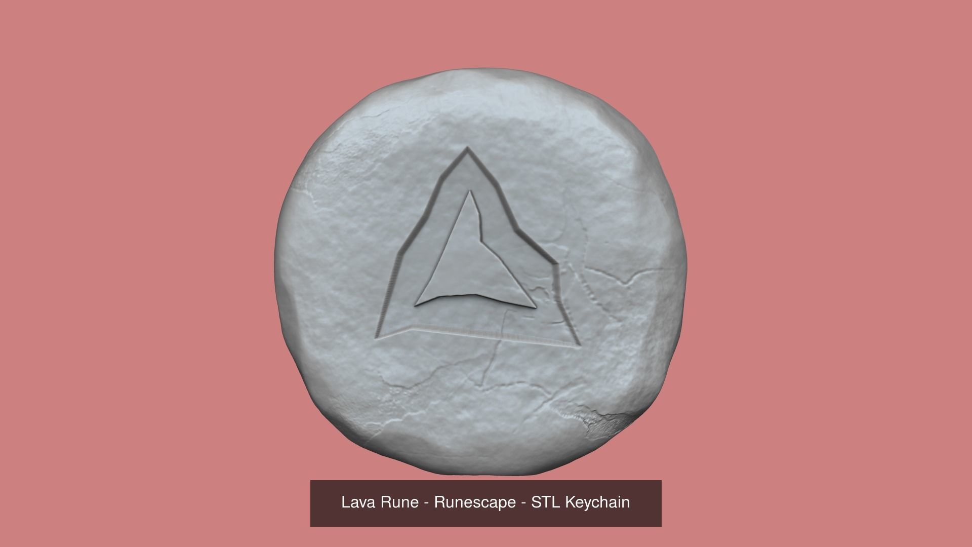 Runescape Pack - ALL Runes - STL Keychain 3D Model Collection_17