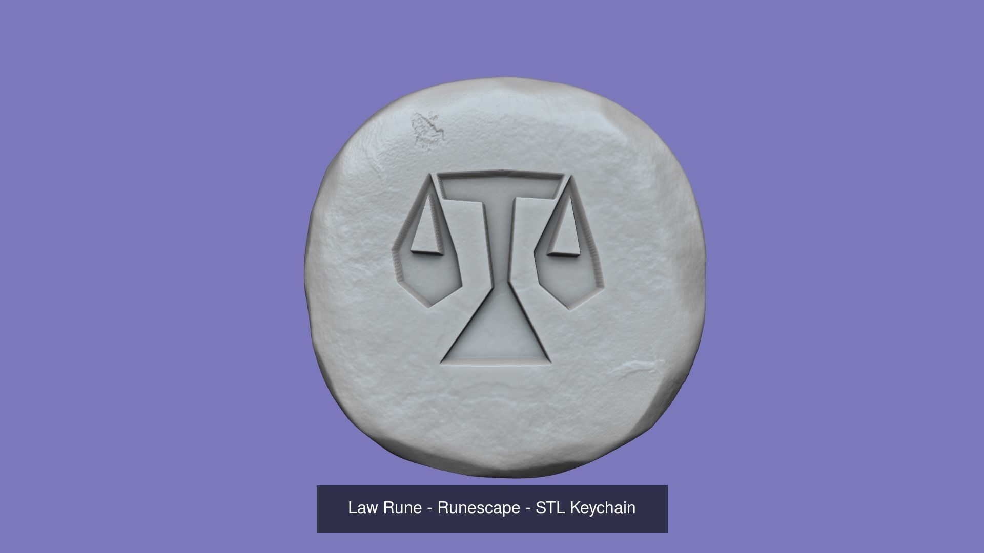 Runescape Pack - ALL Runes - STL Keychain 3D Model Collection_18