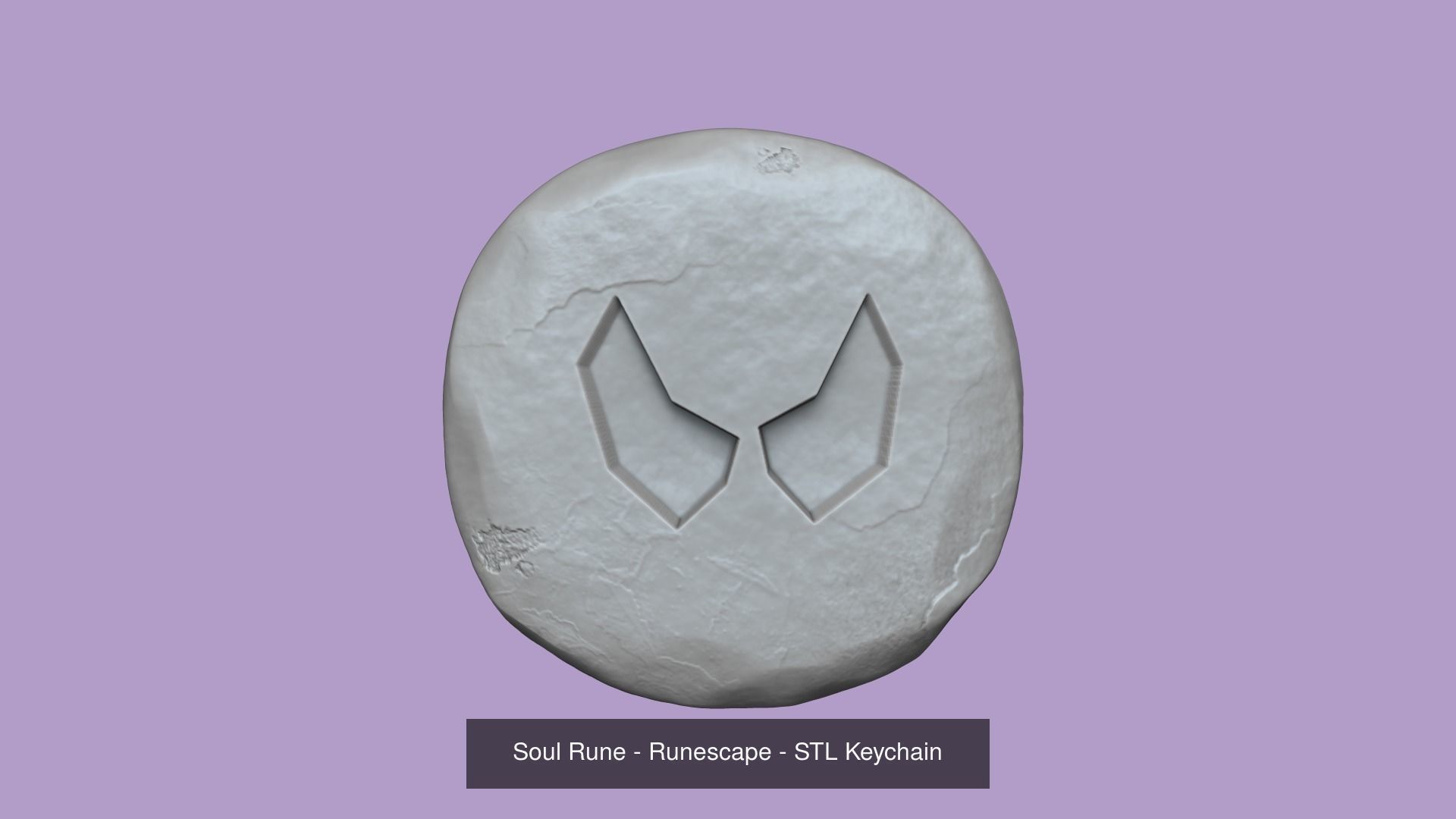 Runescape Pack - ALL Runes - STL Keychain 3D Model Collection_25