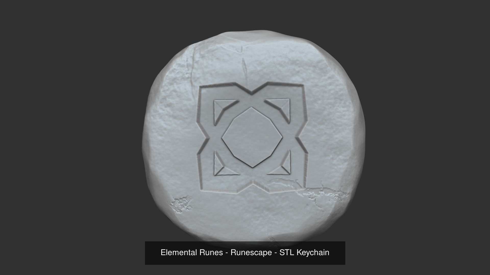 Runescape Pack - ALL Runes - STL Keychain 3D Model Collection_15