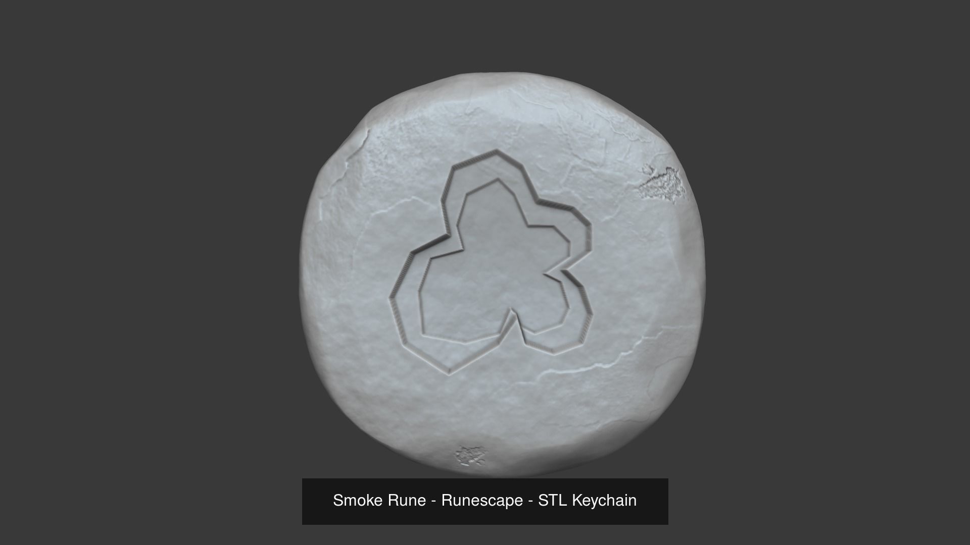 Runescape Pack - ALL Runes - STL Keychain 3D Model Collection_24