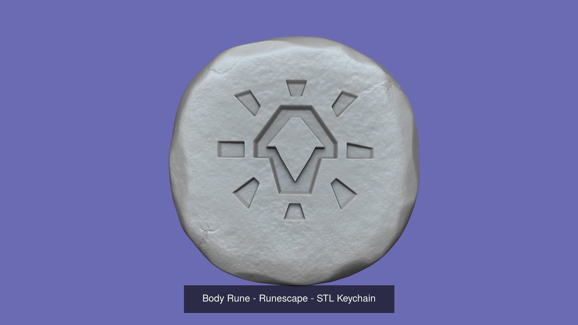 Runescape Pack - ALL Runes - STL Keychain 3D Model Collection_8