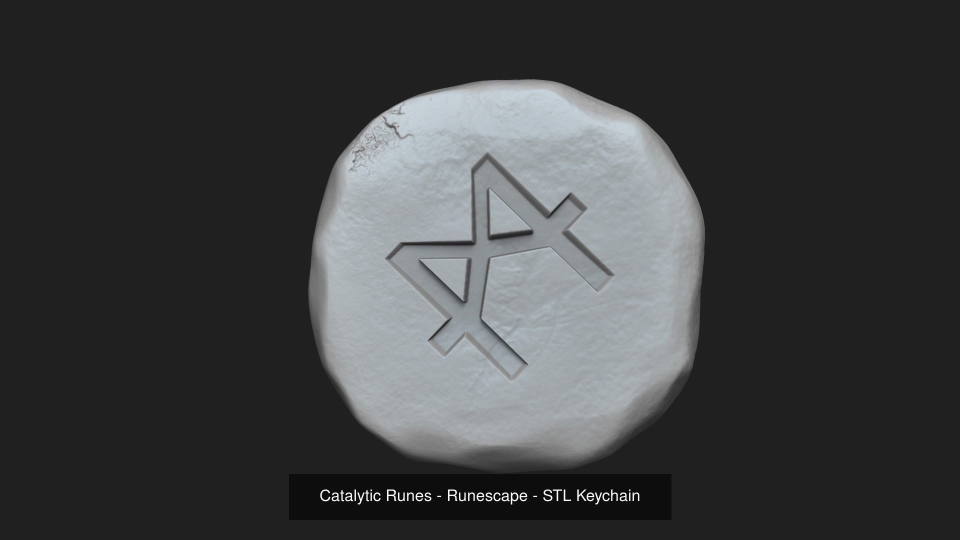 Runescape Pack - ALL Runes - STL Keychain 3D Model Collection_9
