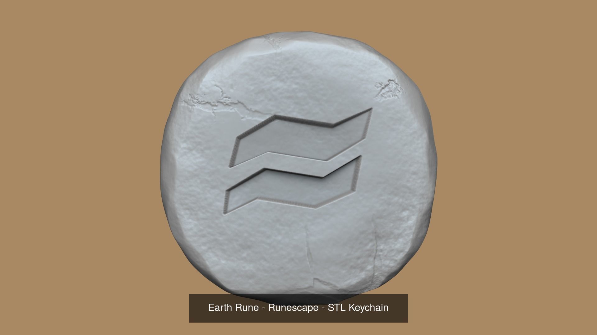 Runescape Pack - ALL Runes - STL Keychain 3D Model Collection_14