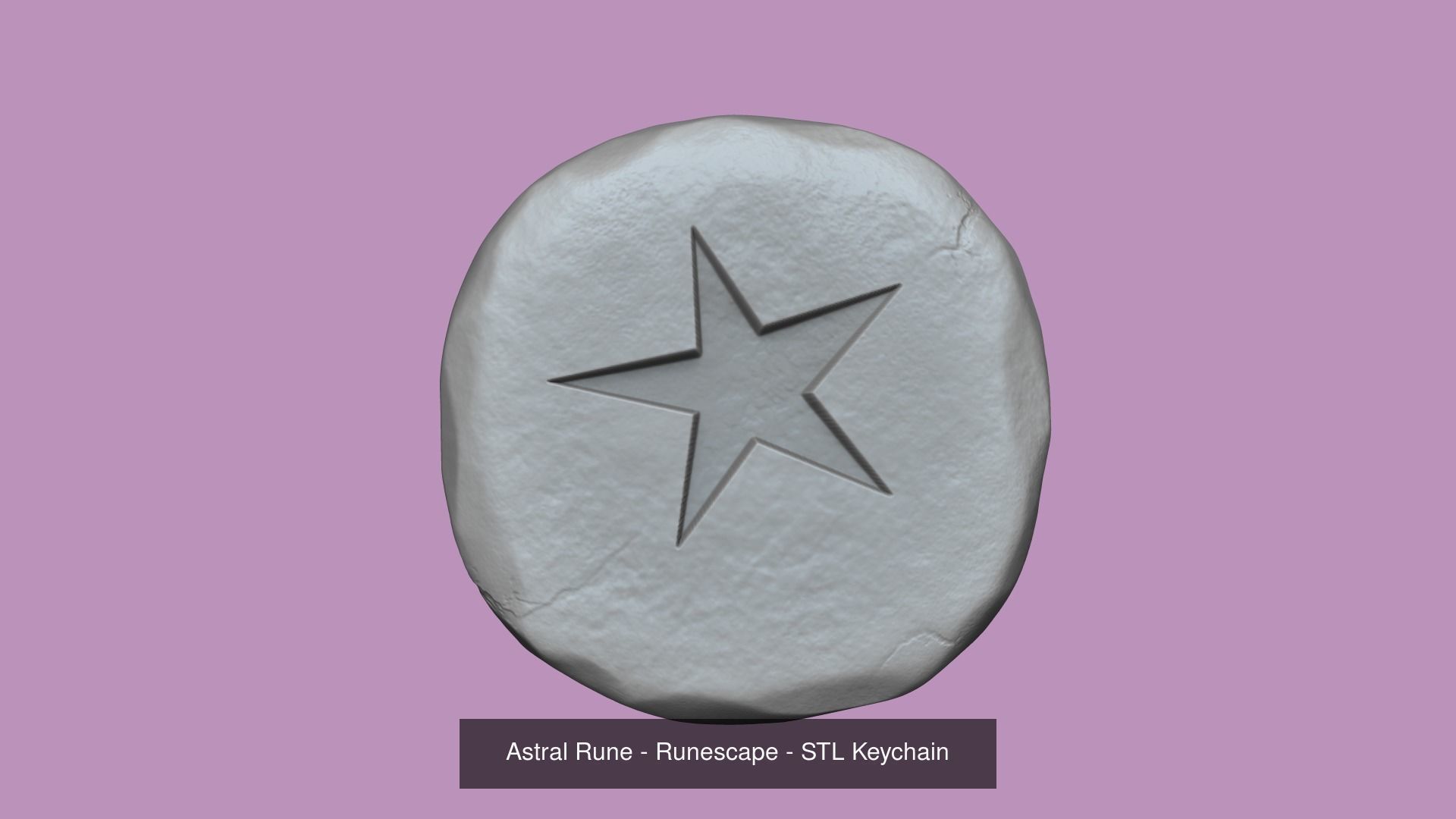 Runescape Pack - ALL Runes - STL Keychain 3D Model Collection_6