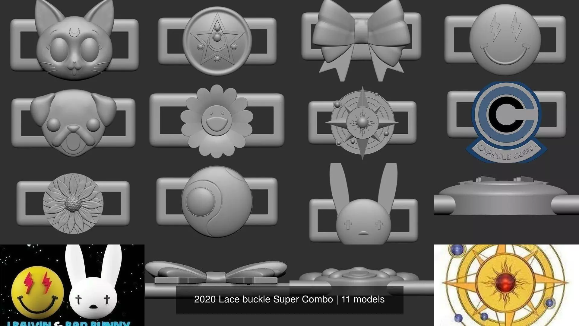 2020 Lace buckle Super Combo 3D Model Collection_0