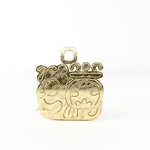 Mayan pendant glyph C 3D print model