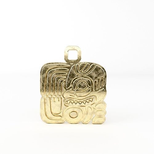 Maya pendant glyph F 3D print model