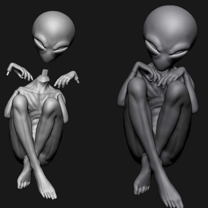 Alien in a Jar 3D print model_9