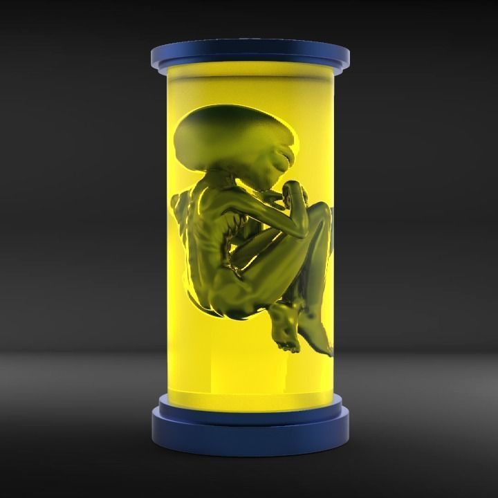 Alien in a Jar 3D print model_2