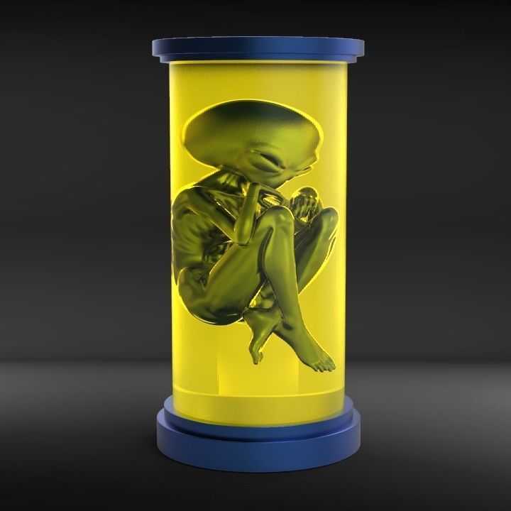 Alien in a Jar 3D print model_1