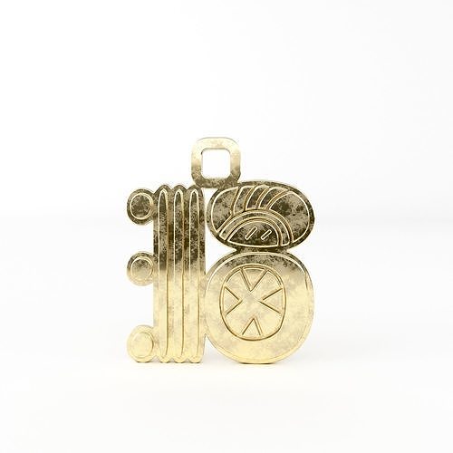 Mayan pendant glyph I 3D print model