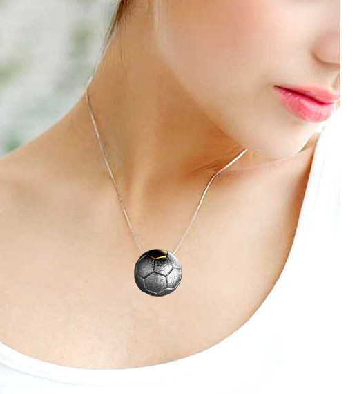 Football pendant 3D print model_1