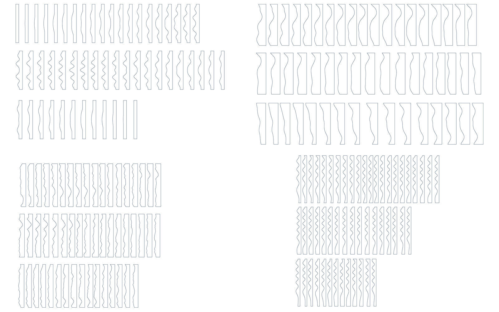Parametric walls - set x 4 3D model_2