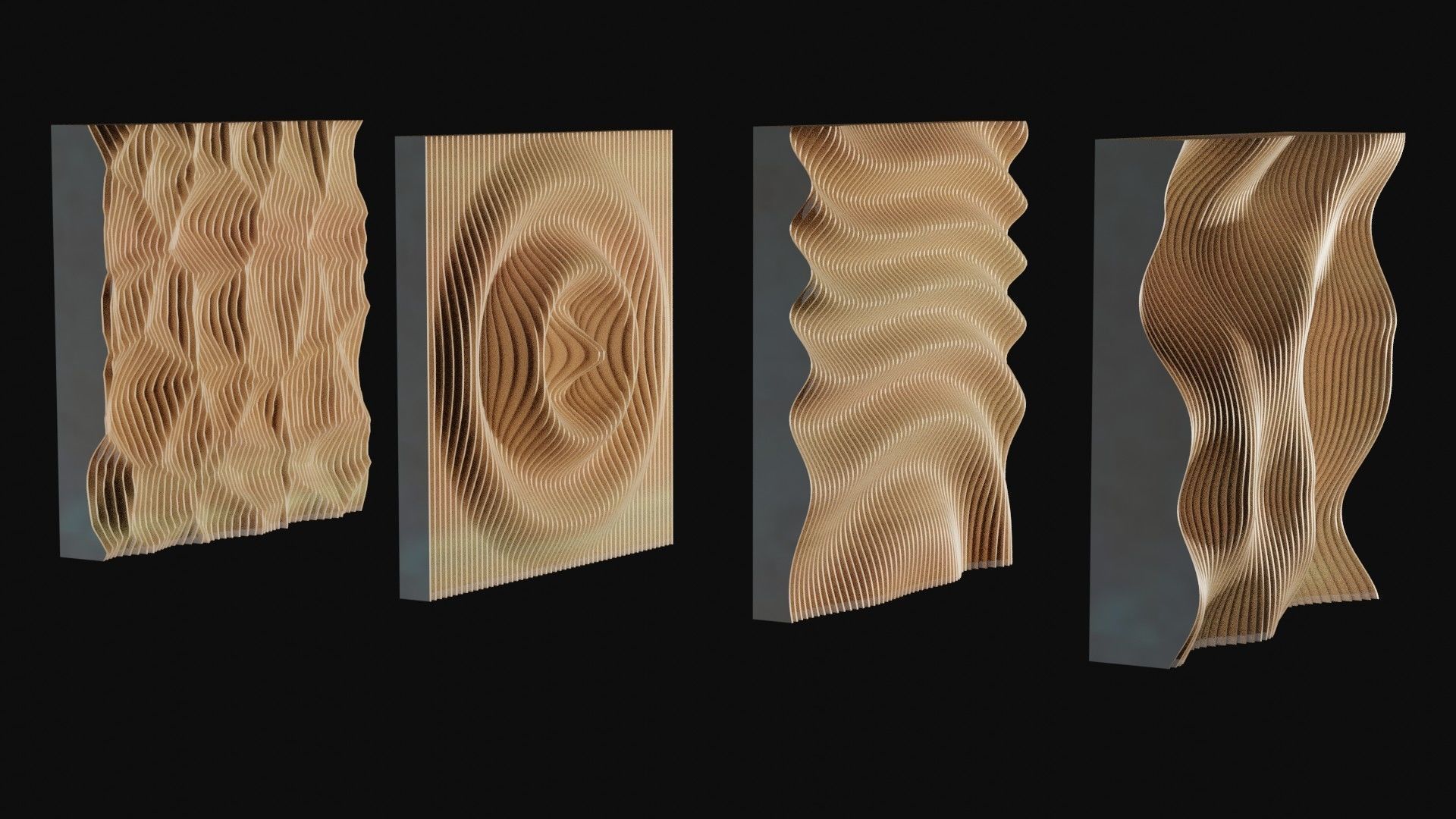 Parametric walls - set x 4 3D model_4