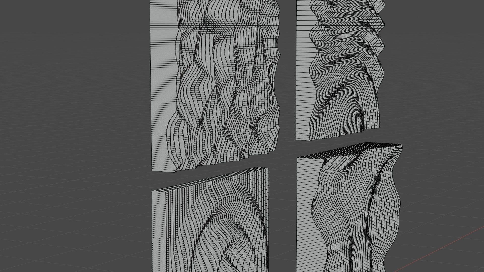 Parametric walls - set x 4 3D model_3