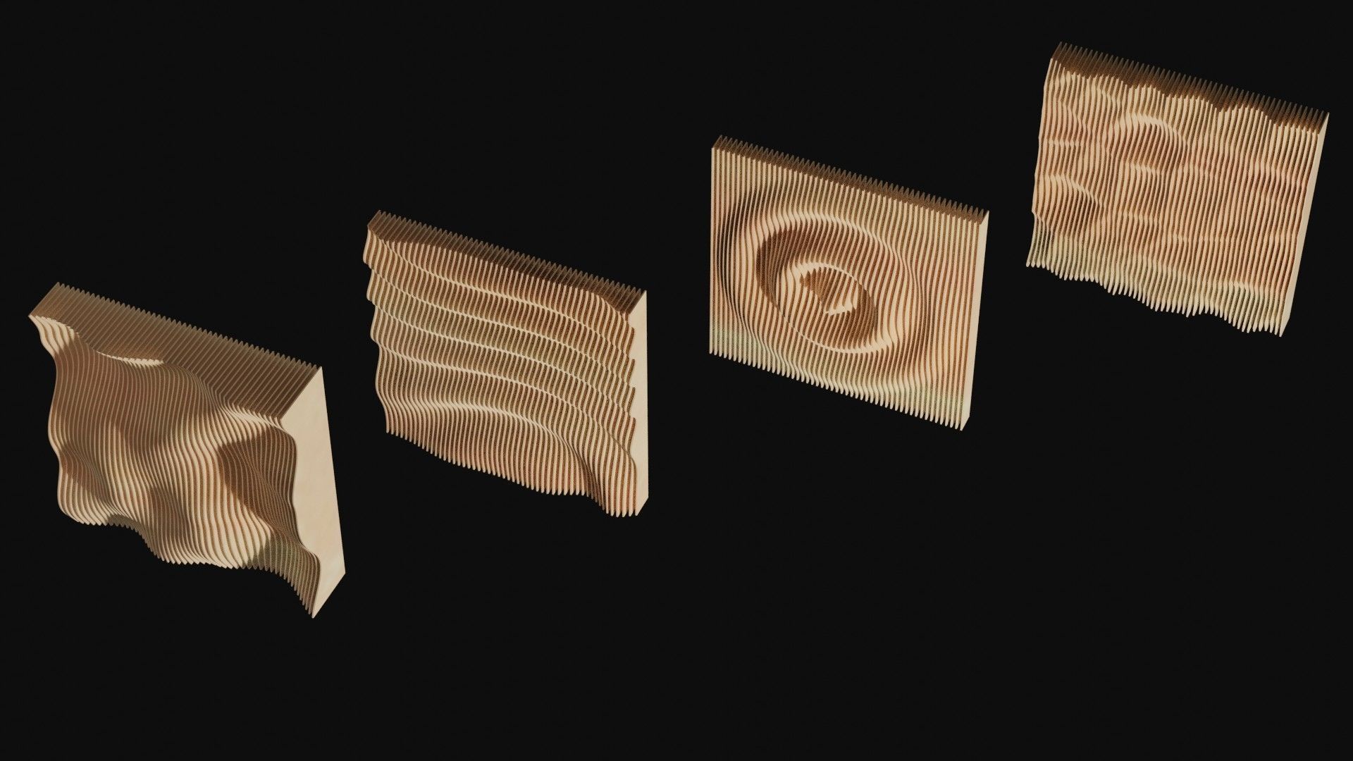 Parametric walls - set x 4 3D model_5