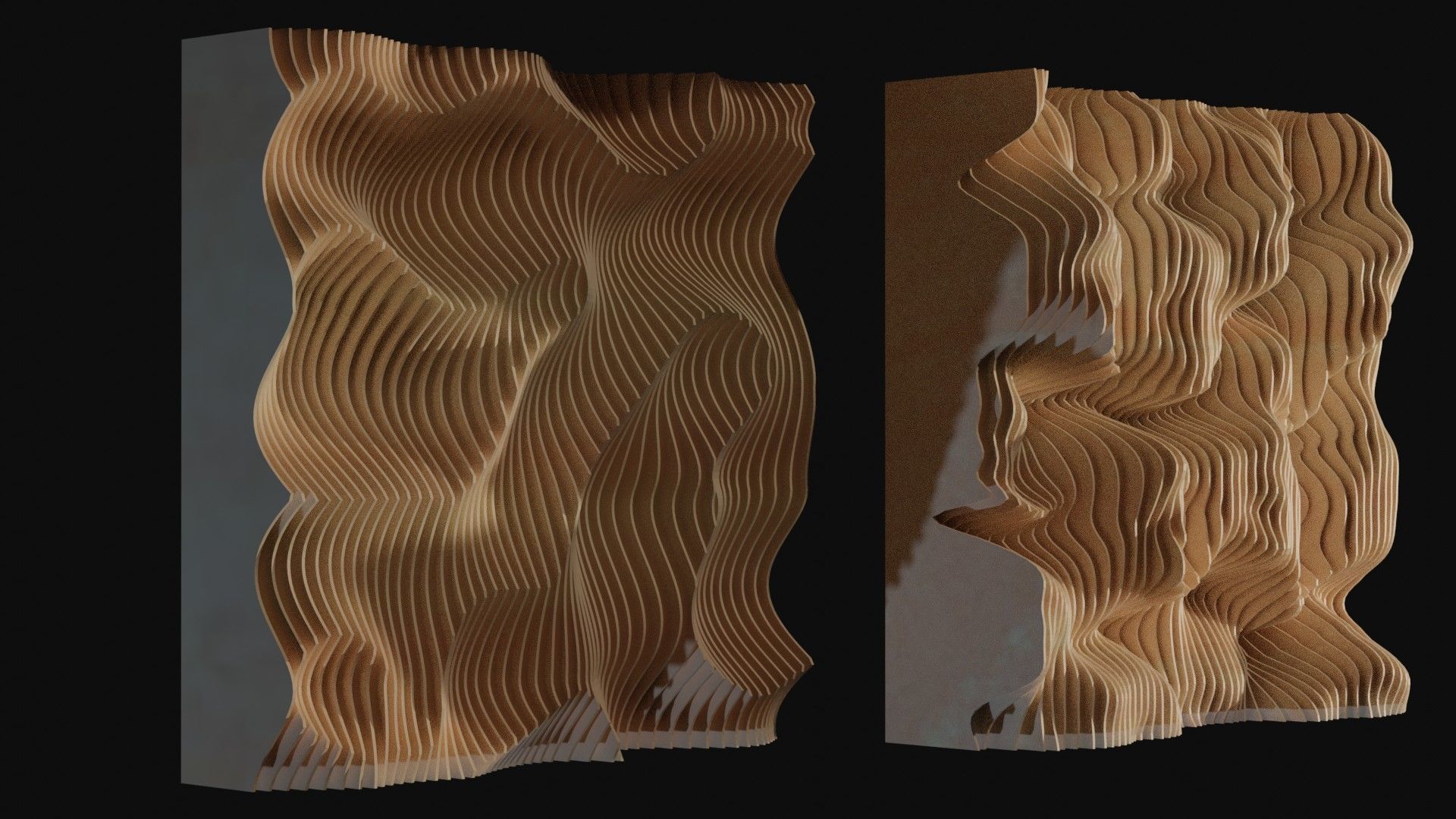 Parametric walls - set x 4 3D model_10