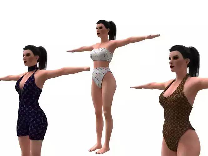 collection 3  women swimsuit louis vuitton