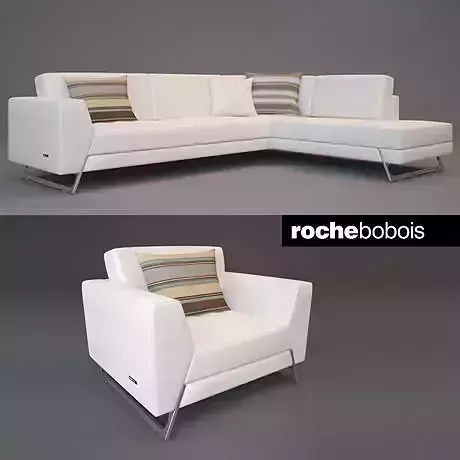 Roche Bobois Satelis Canape Sofa and Armchair Free 3D model