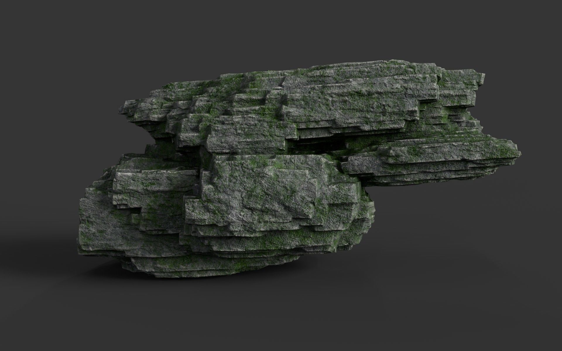 Rock 8-1 Low-poly 3D model_3