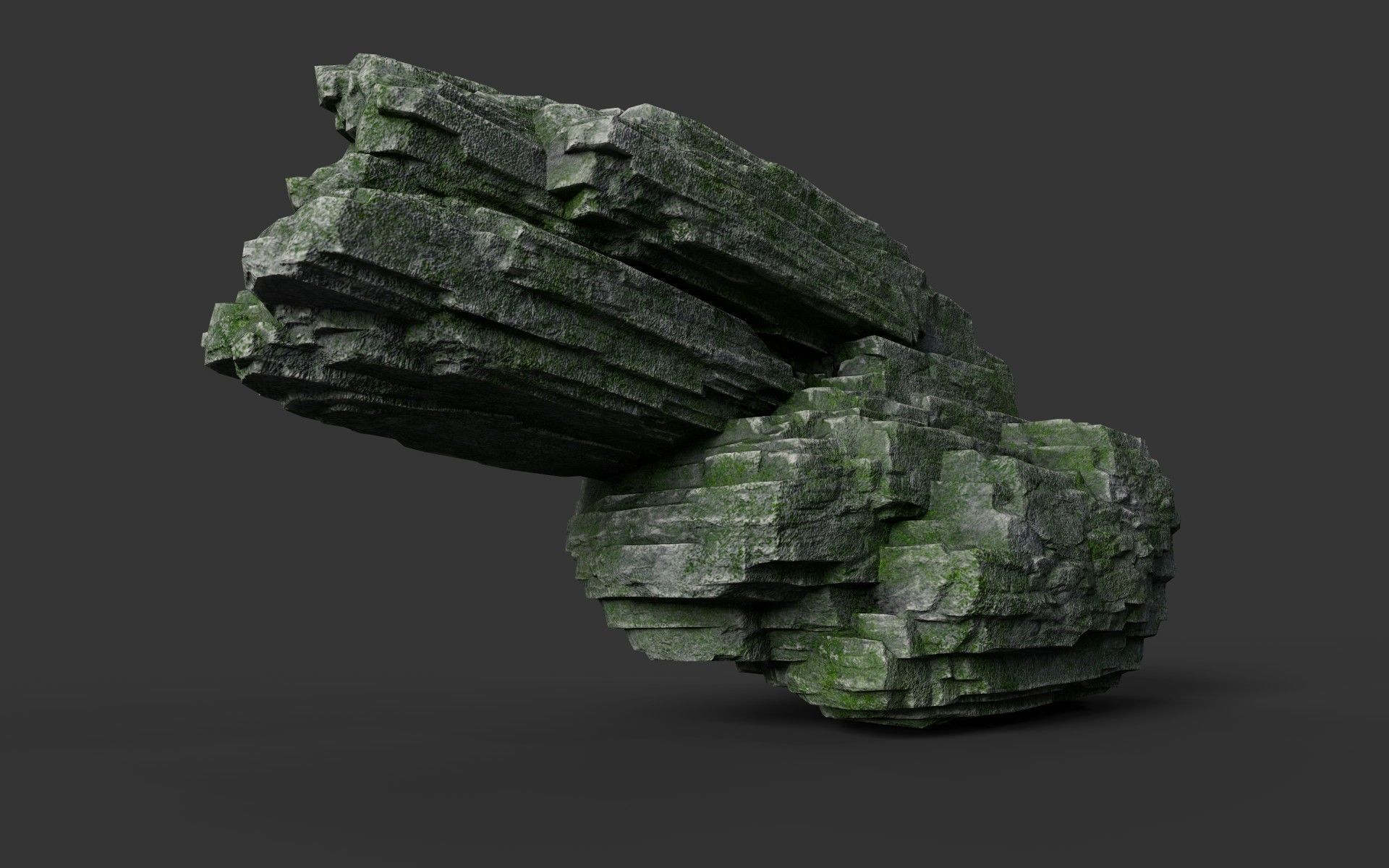 Rock 8-1 Low-poly 3D model_1