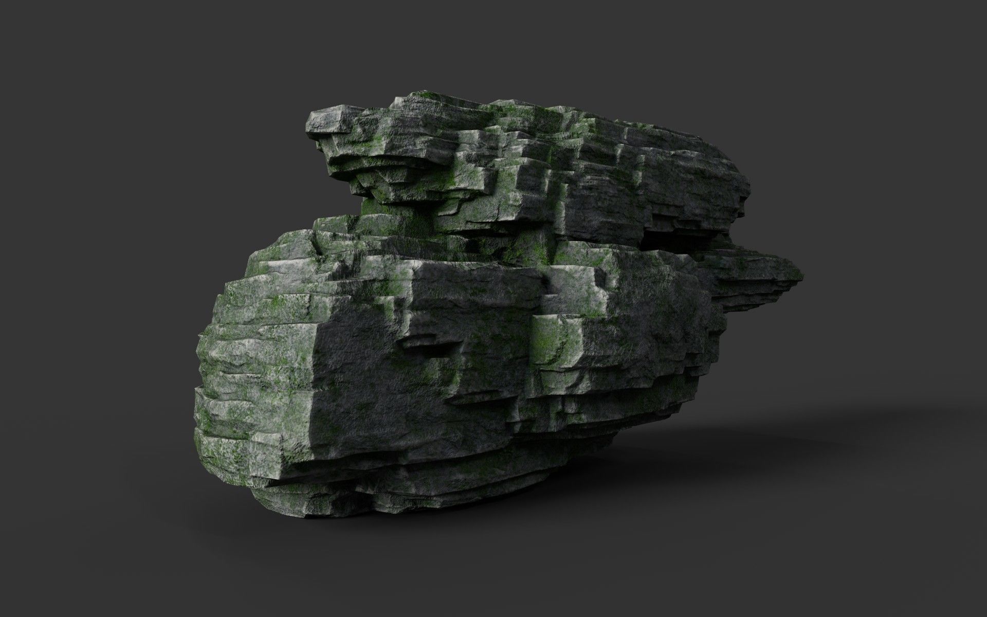 Rock 8-1 Low-poly 3D model_4