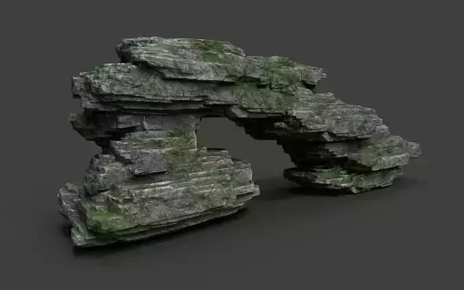 Rock 8-2 Low-poly 3D model
