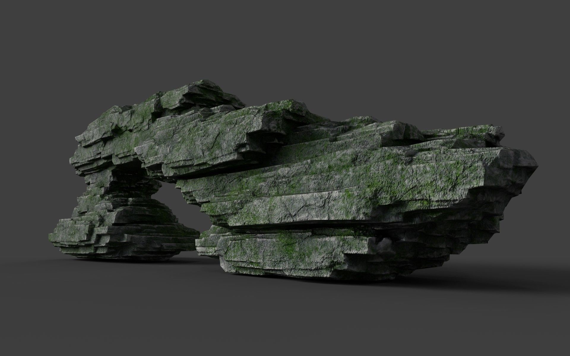 Rock 8-2 Low-poly 3D model_1