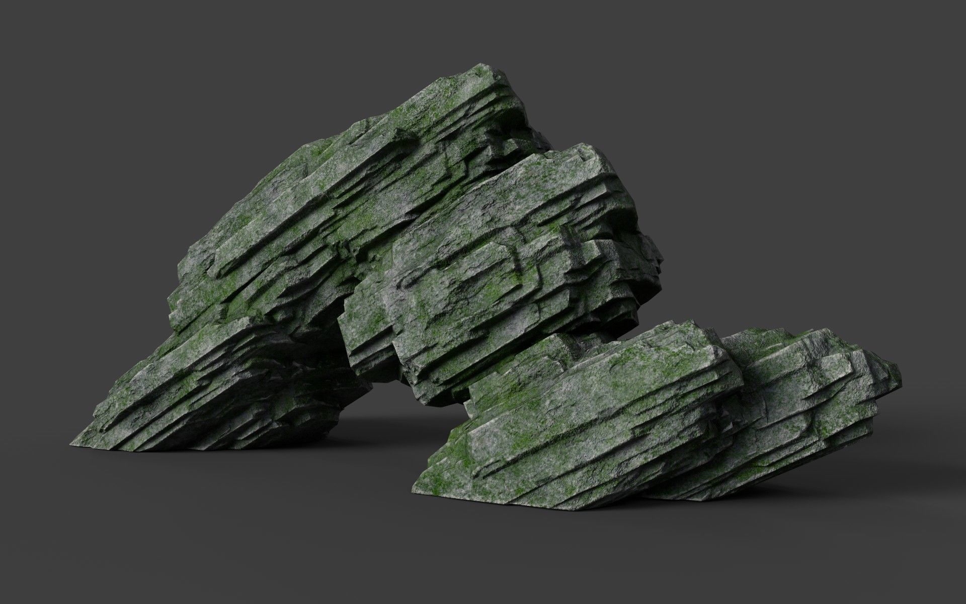 Rock 8-3 Low-poly 3D model_1