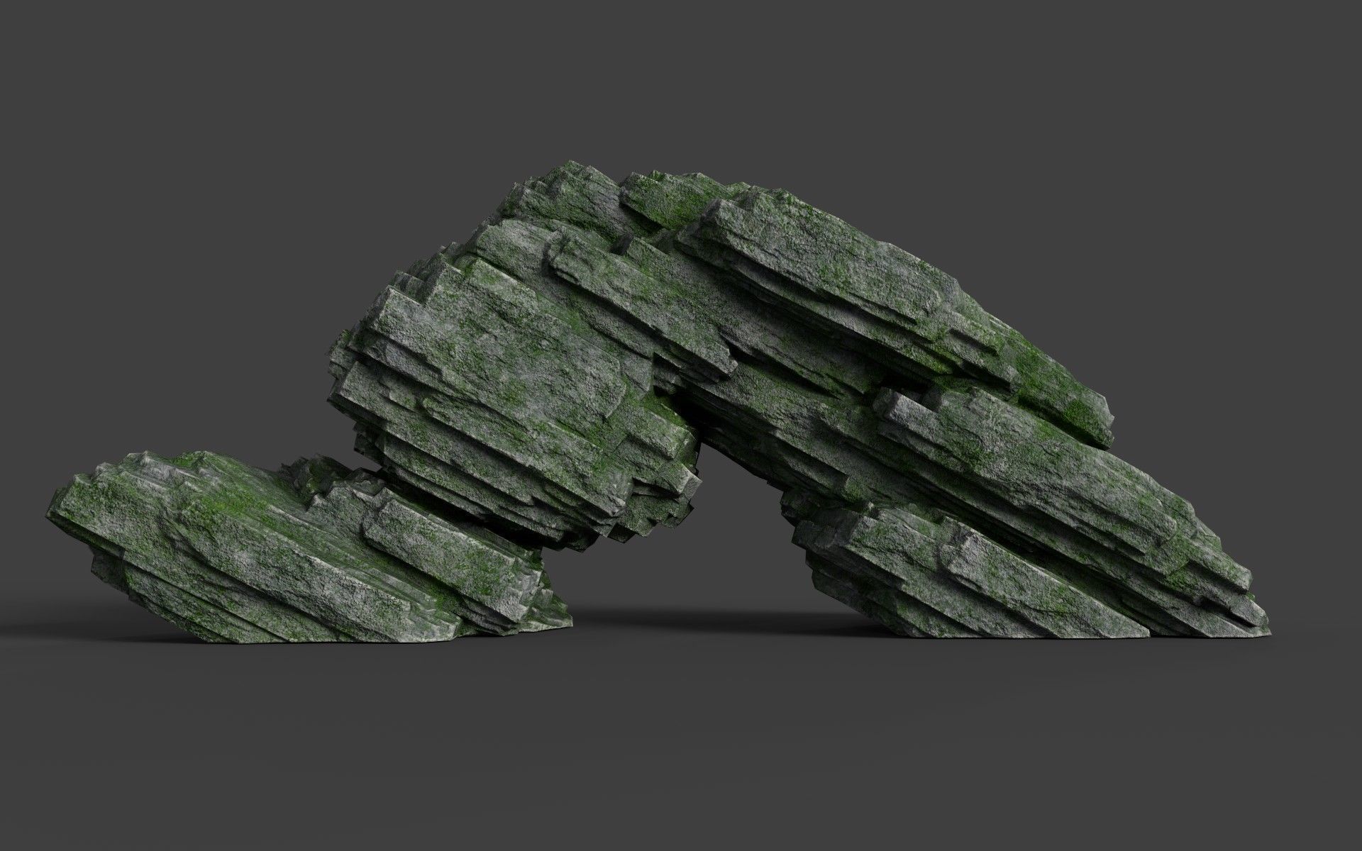 Rock 8-3 Low-poly 3D model_3