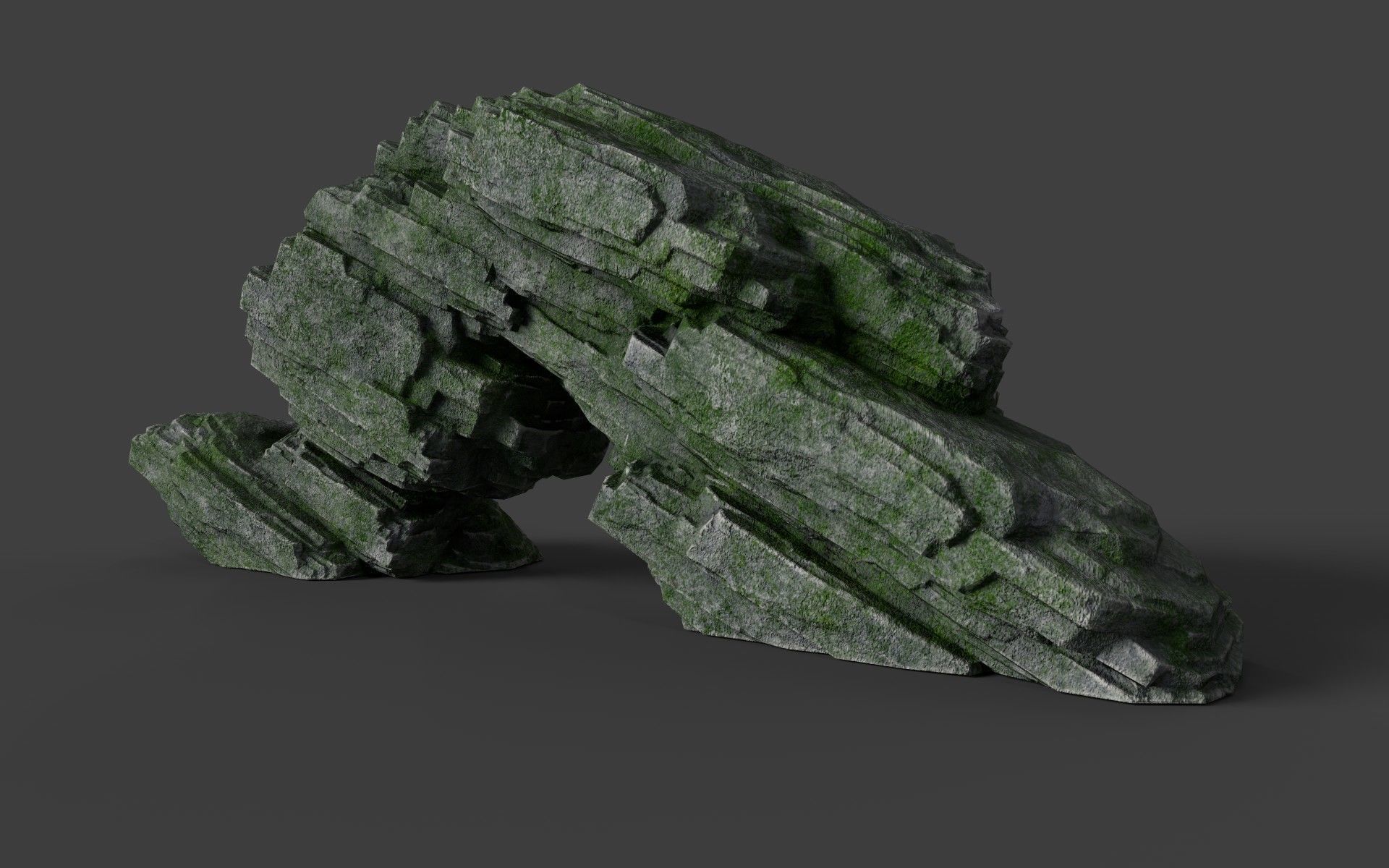 Rock 8-3 Low-poly 3D model_4