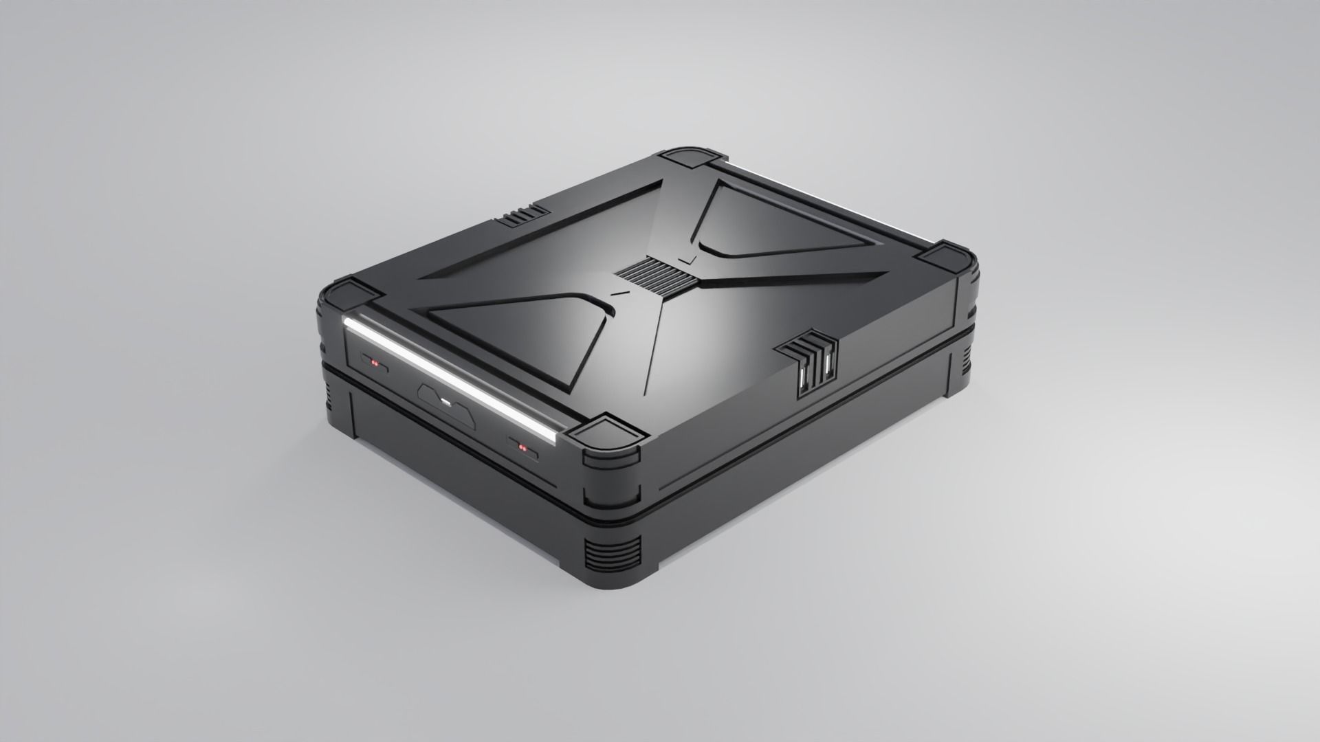 Sci-Fi Crate 6 Low-poly 3D model_1