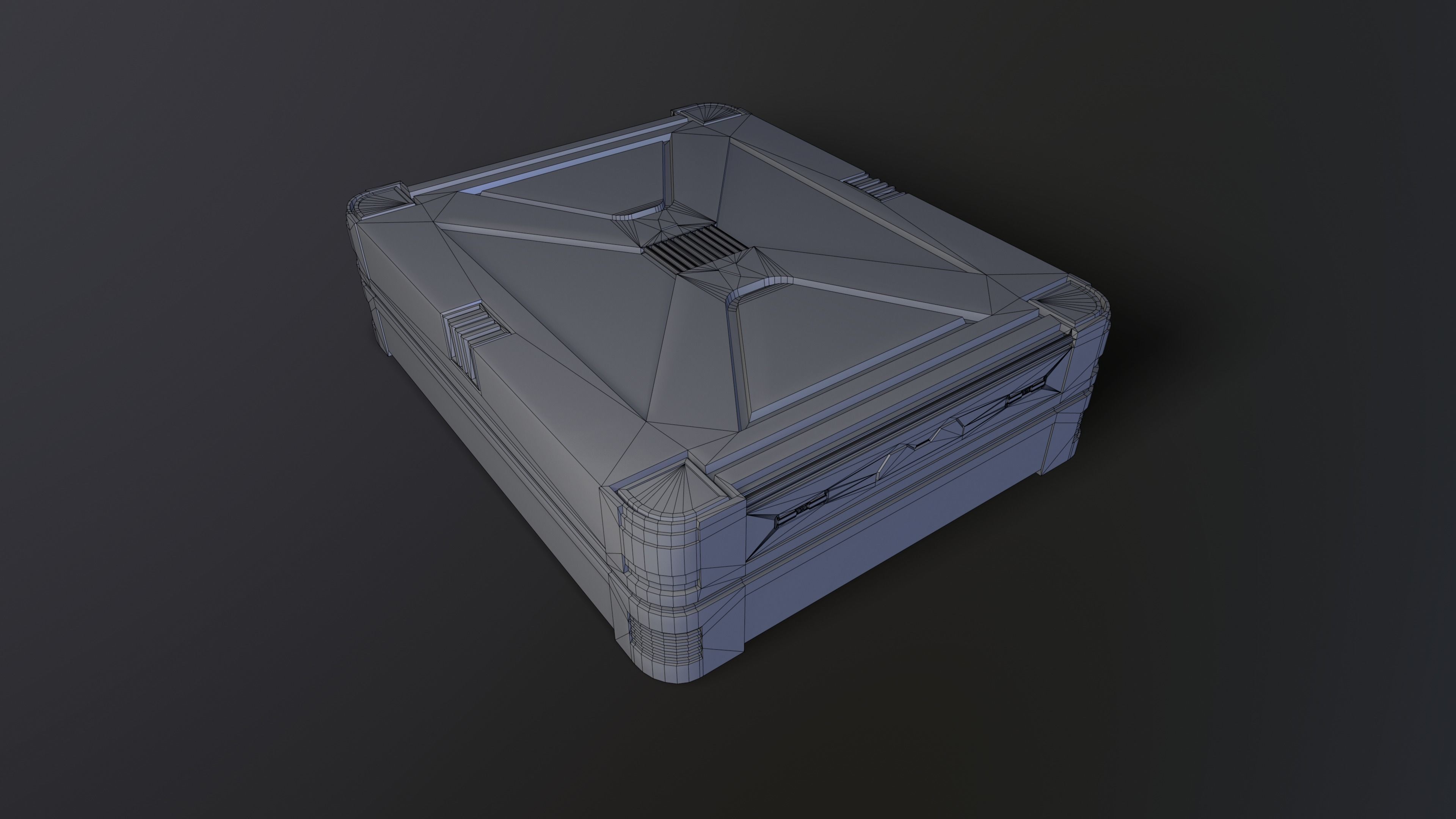 Sci-Fi Crate 6 Low-poly 3D model_5
