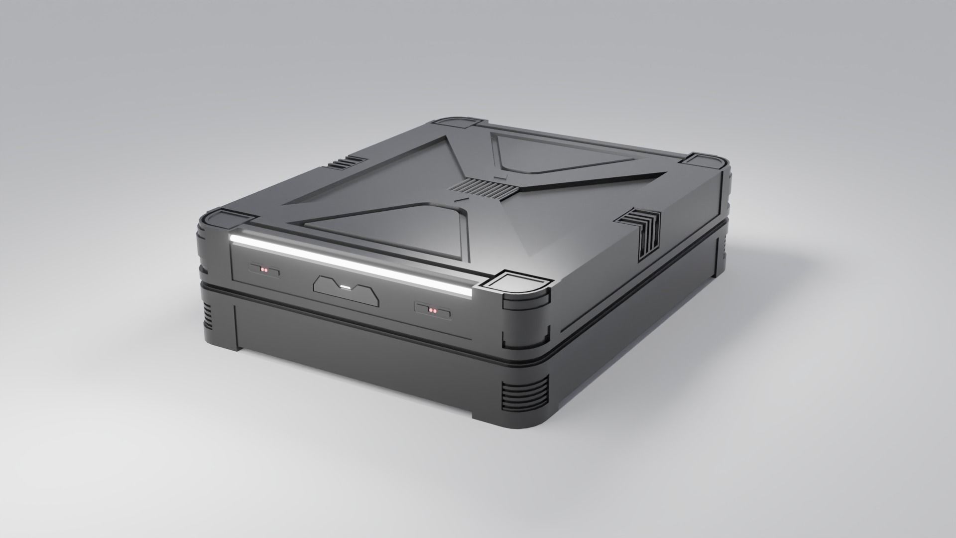 Sci-Fi Crate 6 Low-poly 3D model_3
