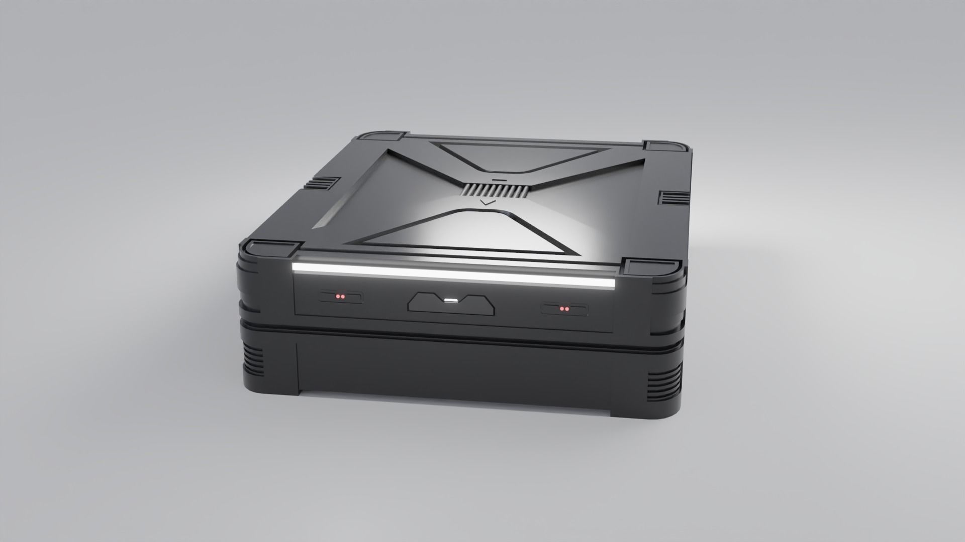 Sci-Fi Crate 6 Low-poly 3D model_2