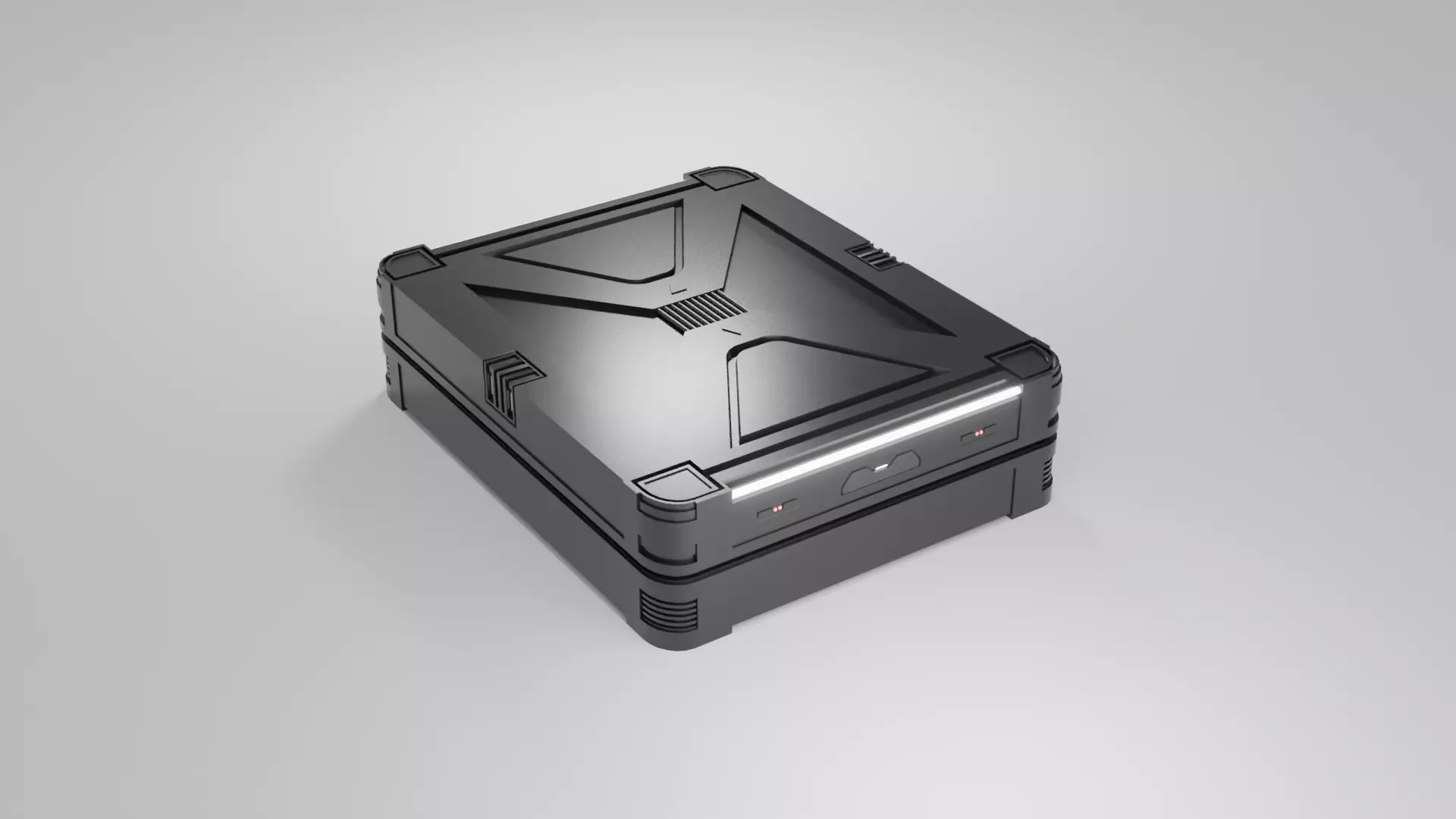 Sci-Fi Crate 6 Low-poly 3D model_0
