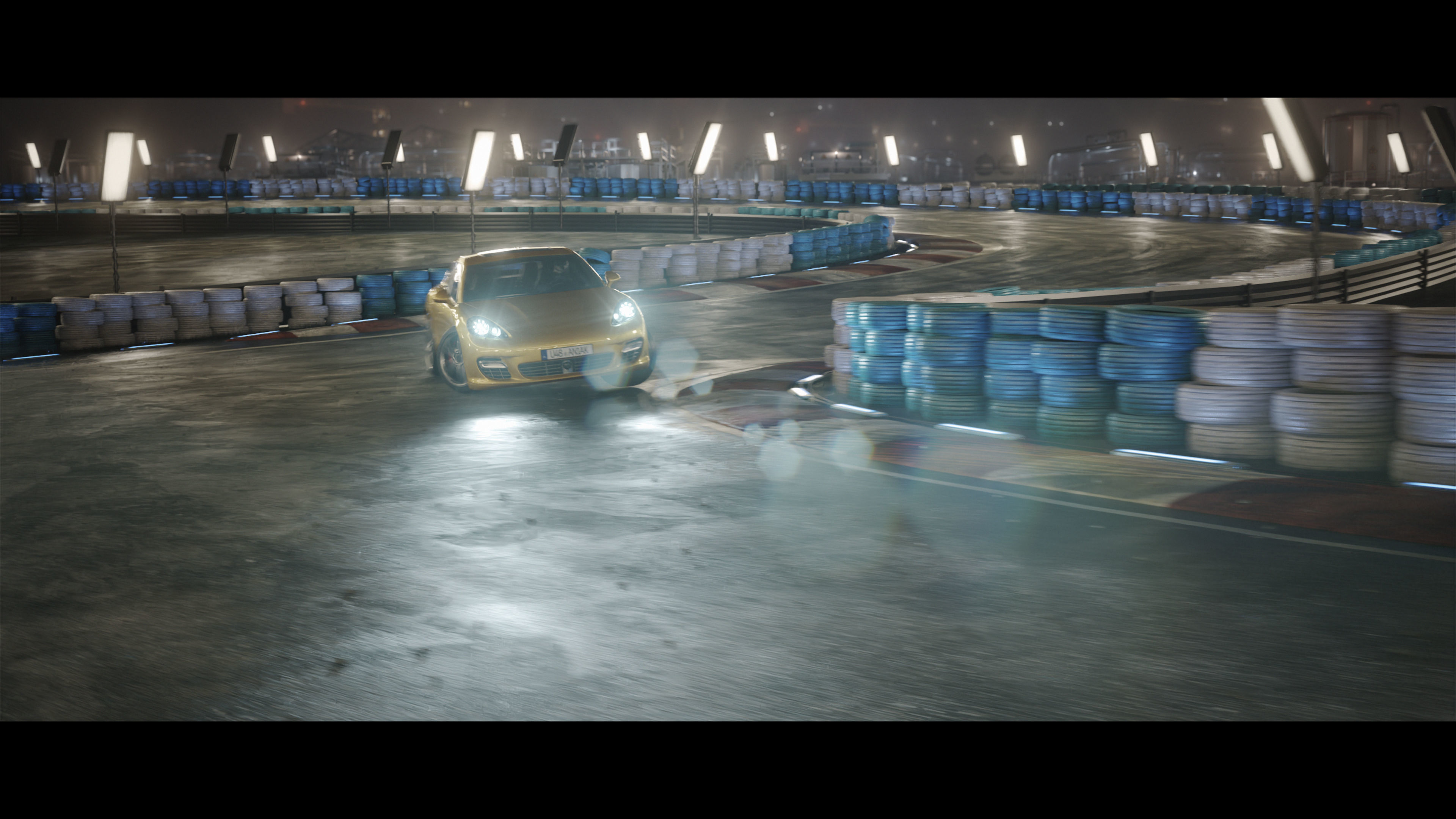 Night Drifting Car Track Vehicle Ride Drift Race Light 3D model_5