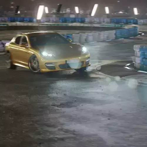Night Drifting Car Track Vehicle Ride Drift Race Light 3D model