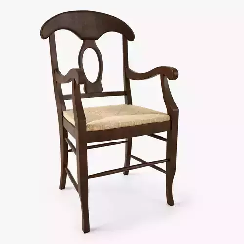Pottery Barn Napoleon Rush Seat Chair 3D model