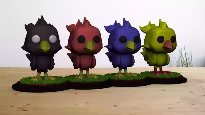 Chocobo PopFunko 3D print model