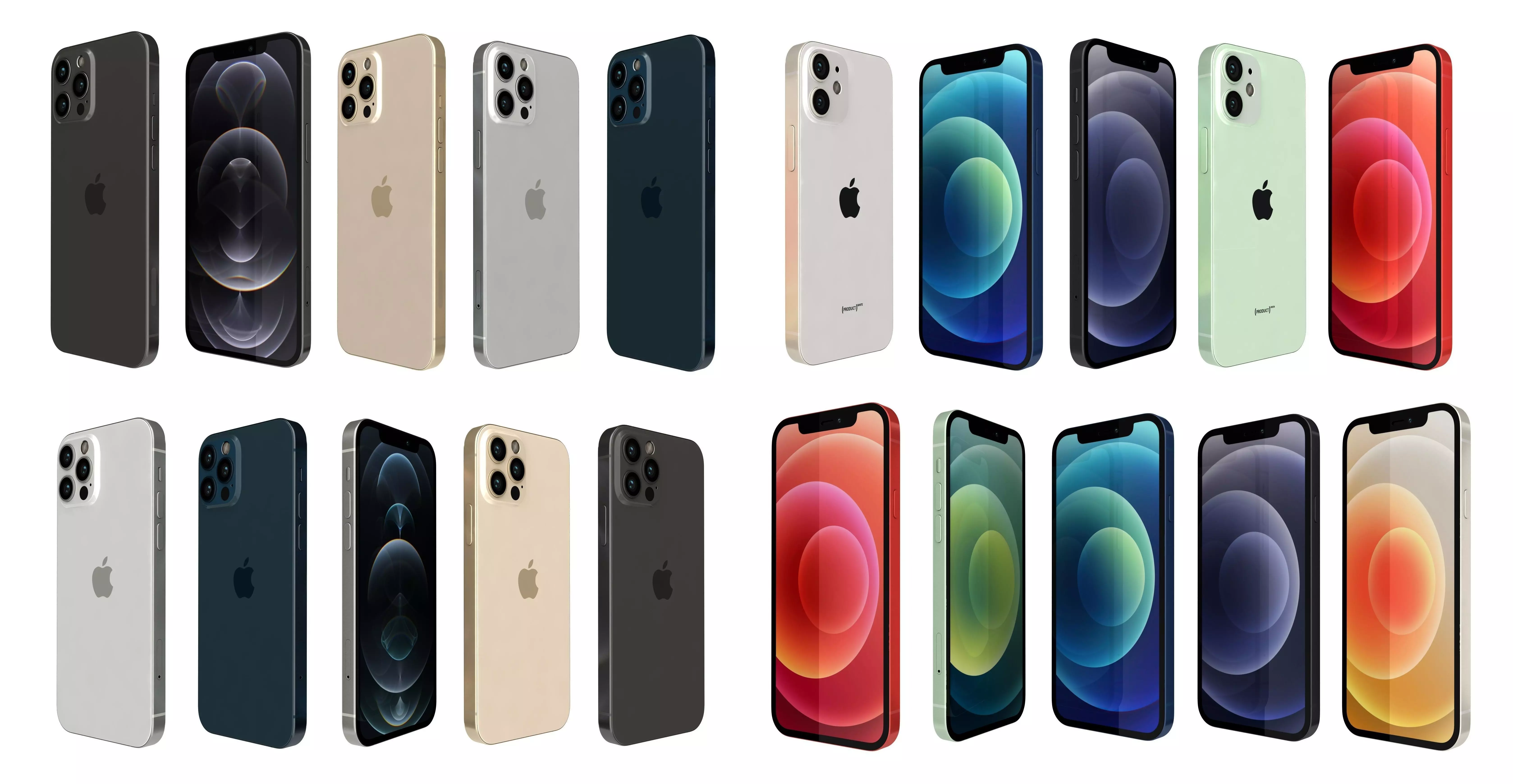 Apple iPhone 12 Collection 3D model_0